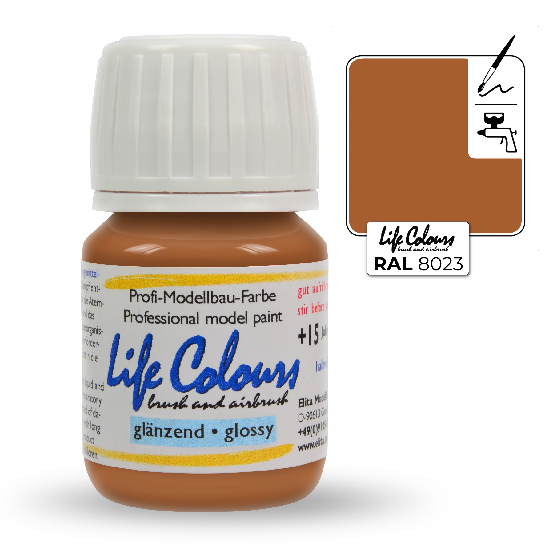 ELITA MODELLE Life Colours hnědooranžová 15ml