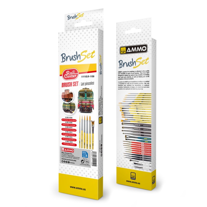 Rail Center Brush Set