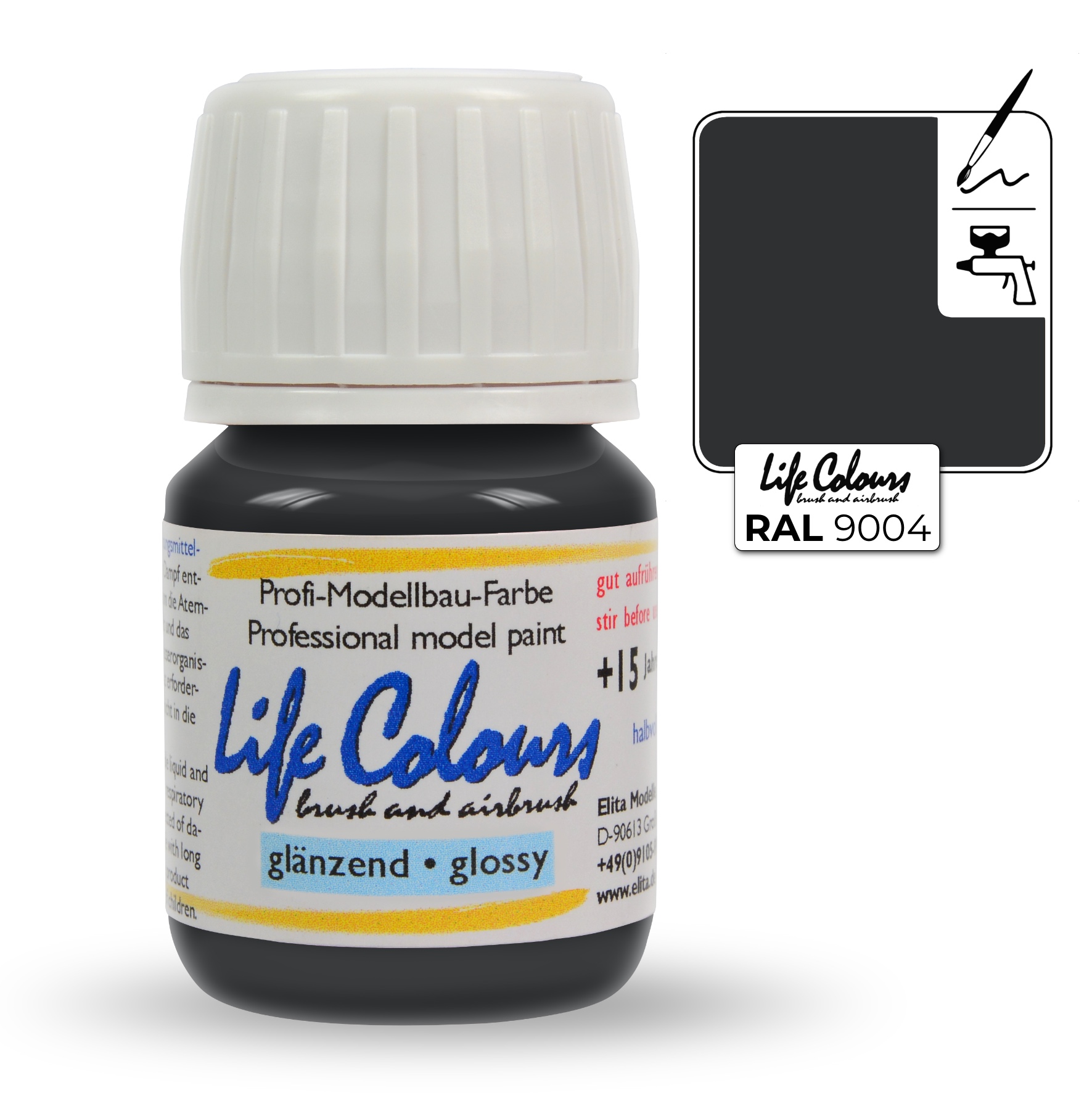 ELITA MODELLE Life Colours černá signální 15ml