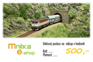 Dárkový poukaz v hodnotě 500-.Kč