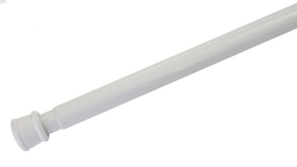 Gardinia rozpěrná tyčka 8 mm 35-45cm kov/plast bílá 2ks