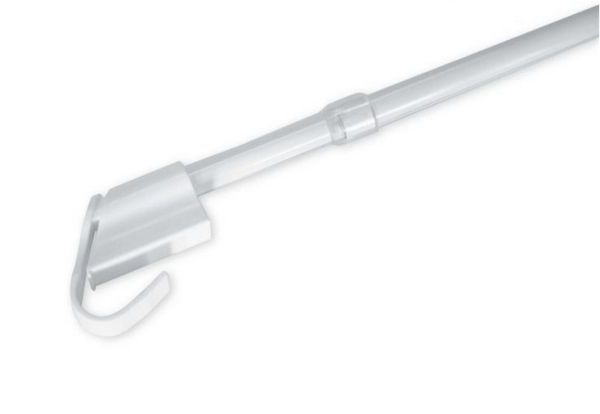 Gardinia vitrážní tyčka 45-75cm 10/12 mm kov/plast bílá