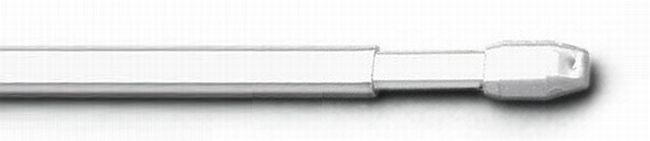 Gardinia vitrážní tyčka 11 mm 100-160cm kov/plast bílá 2ks