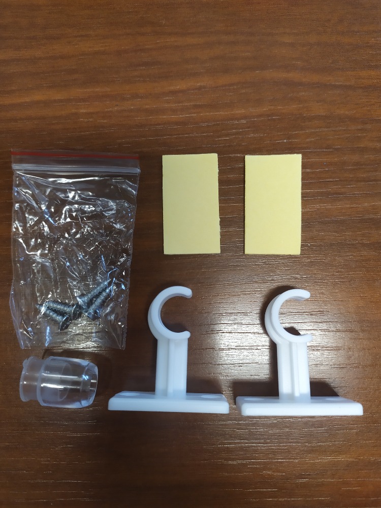 Gardinia California nosník pro kavárenskou tyčku 12 mm  dlouhý plast bílá 2ks