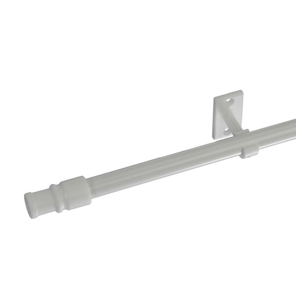 Gardinia California 75-135cm kavárenská tyčka 12 mm kov/plast bílá