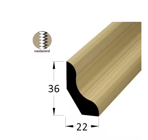 Spálenský dřevěná podlahová lišta P 3622SM/2400 nast.