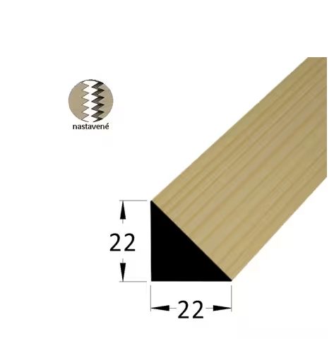 Spálenský dřevěná trojúhelníková lišta  T 2222SM/2400mm smrk nast.