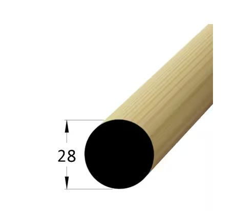 Spálenský dřevěná  kruhová  lišta masiv KR 28SM/2000mm
