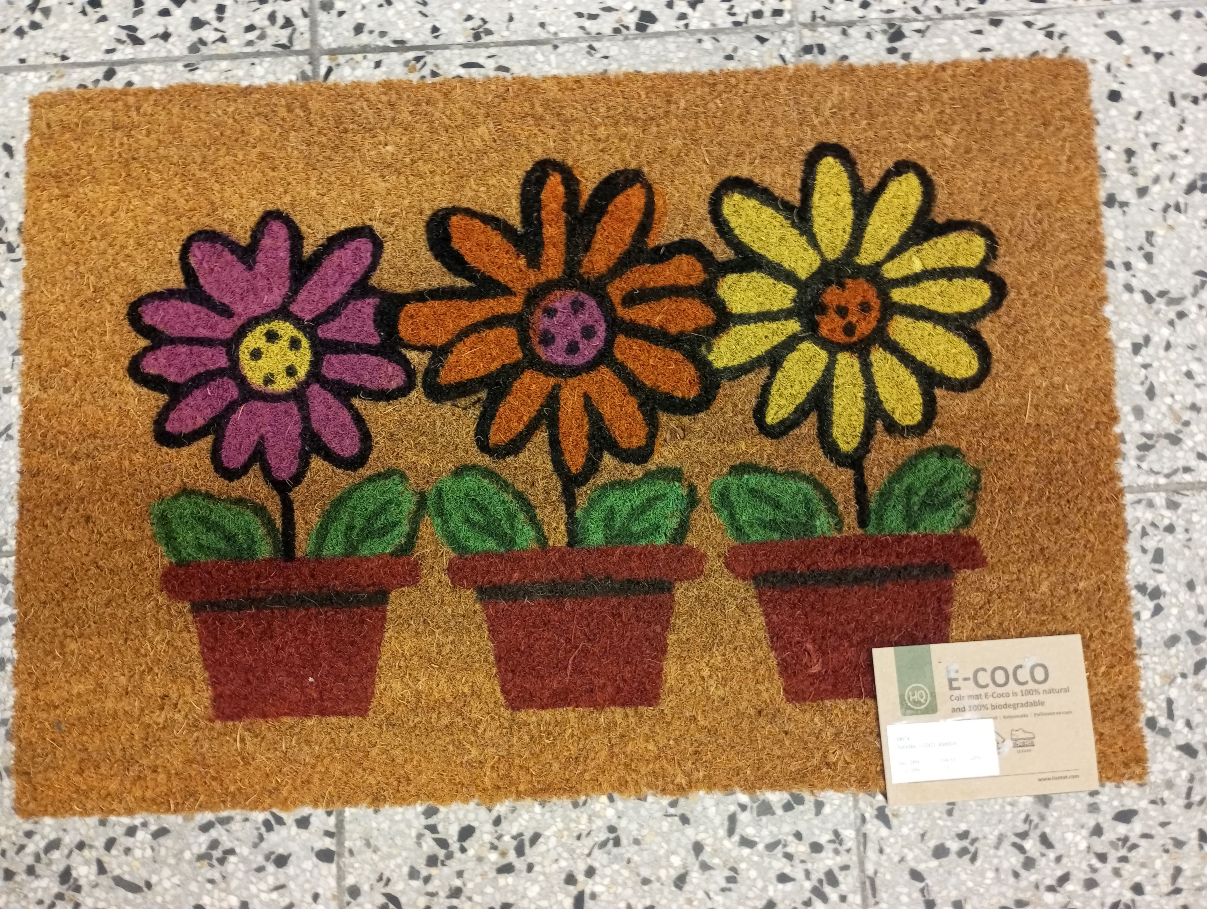 Rohožka E-coco Flower 40x60cm 