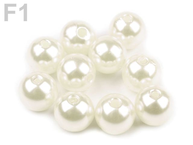 Plastové voskové perly Glance 10 mm 10 g PERLOVÁ