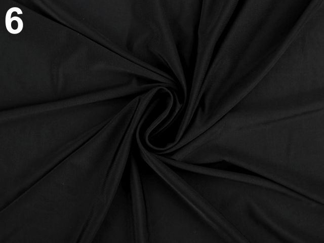 Polyesterový úplet hladký sportovní šíře 175 cm černá