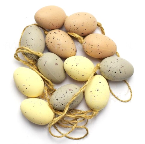 Dekorace, Velikonoční vajíčka kropenatá, 12 ks, 4 cm