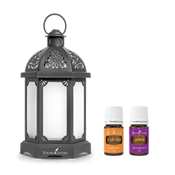 Difuzér Lucerna černý Young Living + 2 oleje v ceně