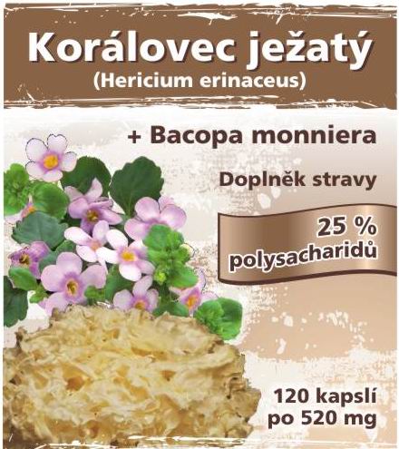 Naturgreen Korálovec ježatý extrakt 120 veganských tbl.