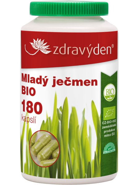 Mladý ječmen BIO 180 kapslí, Zdravý den