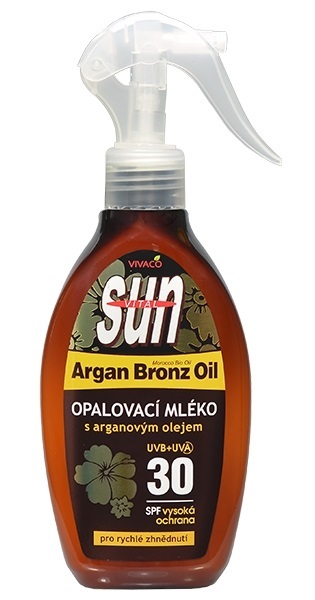 Opalovací mléko s BIO arganovým olejem SPF 20 SUN VITAL 200 ml