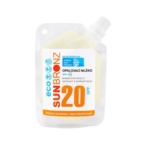 Opalovací mléko SUN BRONZ SPF 20 - Coral Friendly cestovní balení 50 ml