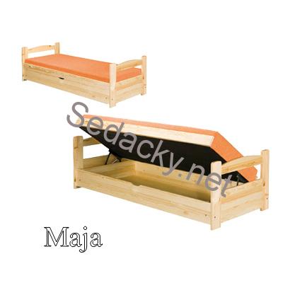 Masiv postel Maja s úložným prostorem