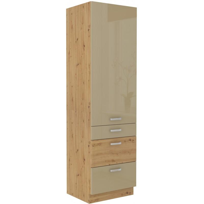 Potravinová skříň Artisan - cappuccino lesk 60 DKS-210 3S 1F