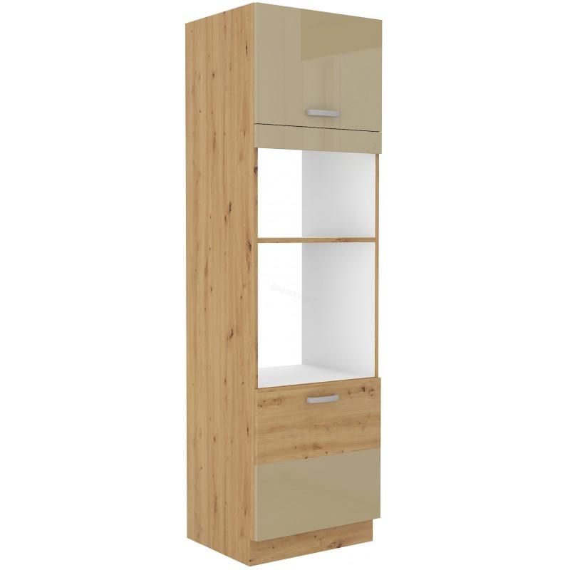 Skříň na troubu a mikrovlnnou troubu Artisan - cappuccino lesk 60 DPM-210 2F