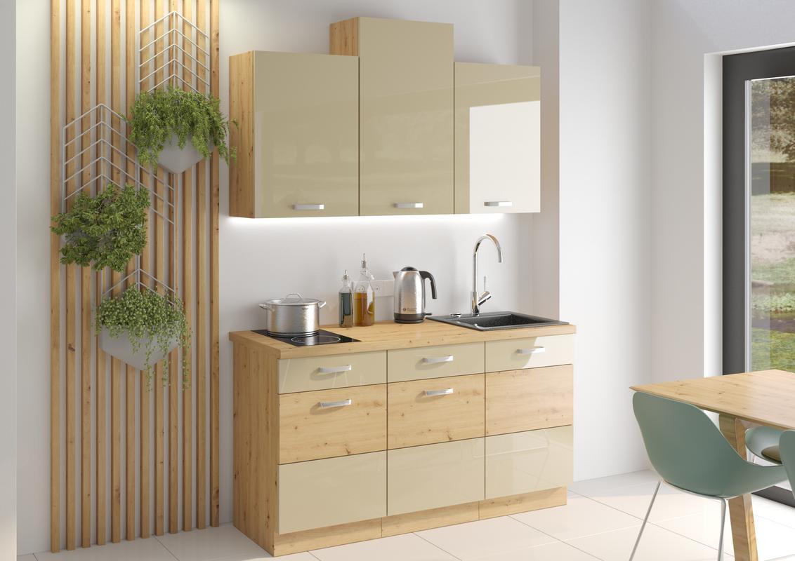 Kuchyňská linka Artisan - cappuccino lesk - 150 cm