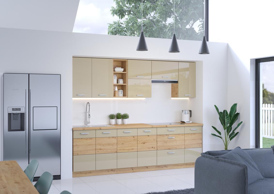Kuchyňská linka Artisan - cappuccino lesk - 260 cm