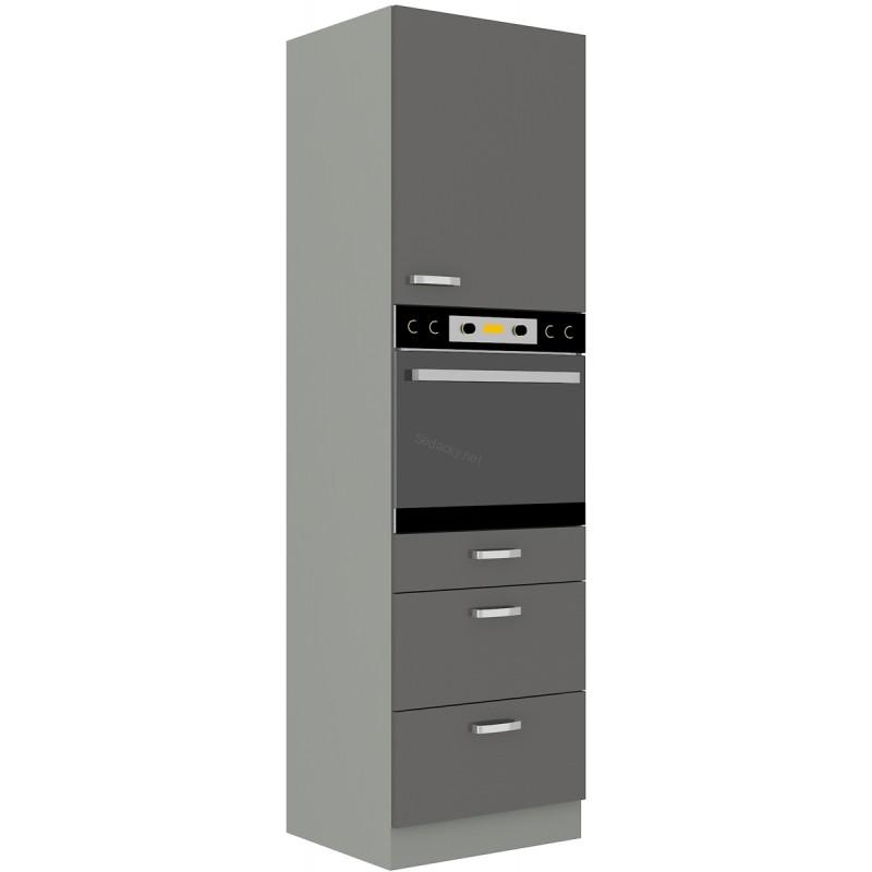 Skříň na vestavěnou troubu Grey 60 DPS-210 3S 1F