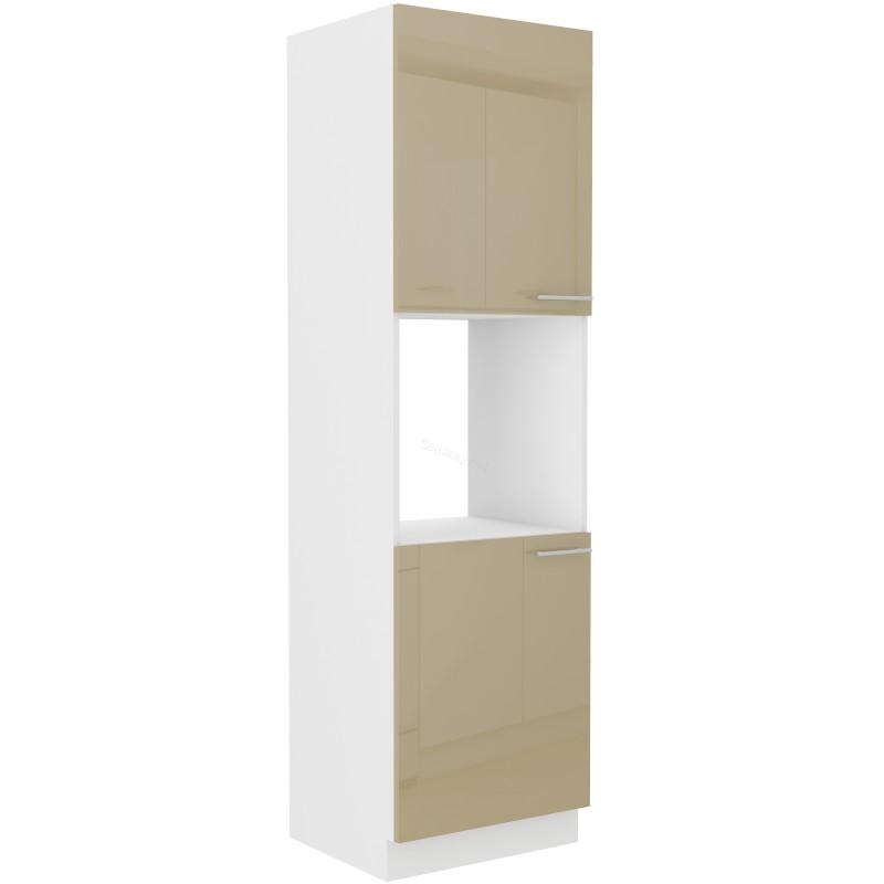 Skříň na vestavěnou troubu Lara - cappuccino lesk 60 DP-210 2F
