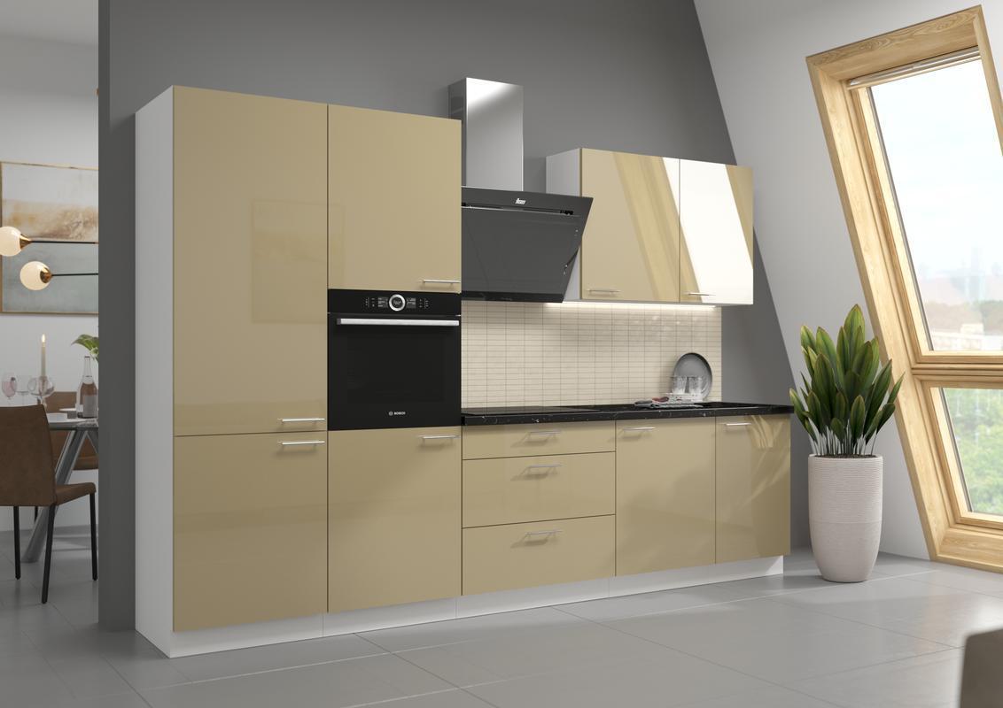 Kuchyňská linka Lara - cappuccino lesk - 280 cm