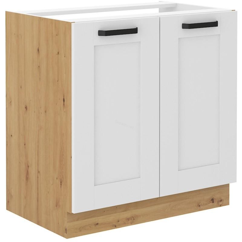 Spodní skříňka na dřez Luna bílá/dub artisan 80 ZL 2F BB