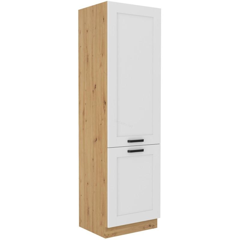 Skříň na vestavěnou lednici Luna bílá/dub artisan 60 LO-210 2F