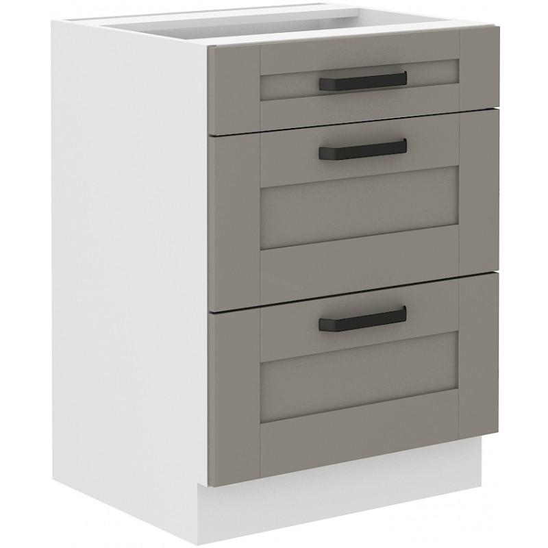 Spodní skříňka Luna Claygrey/bílá 60 D 3S BB