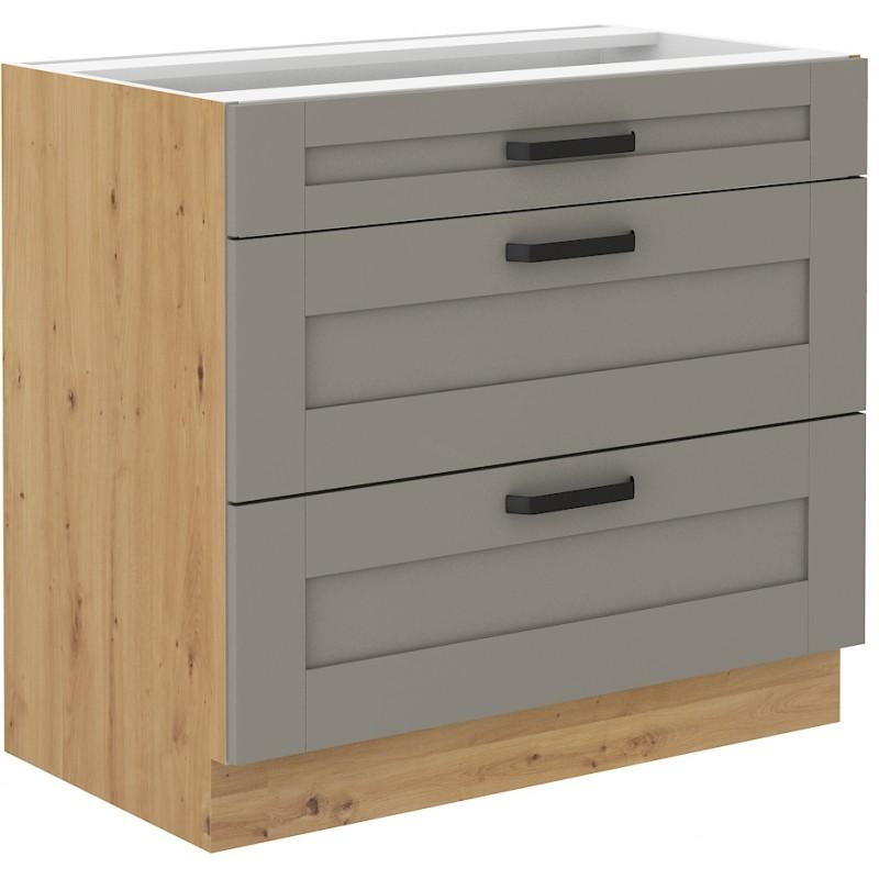 Spodní skříňka Luna Claygrey/artisan 80 D 3S BB 