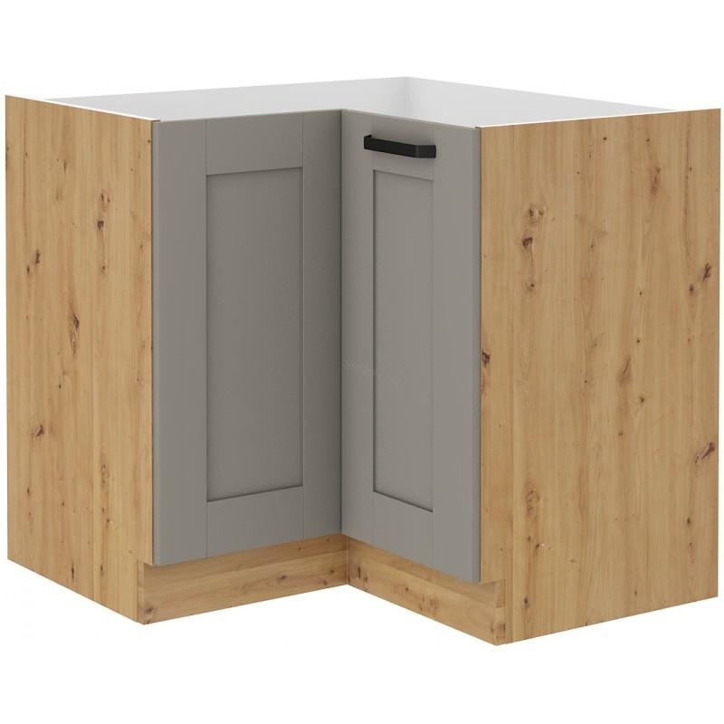 Spodní rohová skříňka Luna Claygrey/artisan 89x89 DN 1F BB
