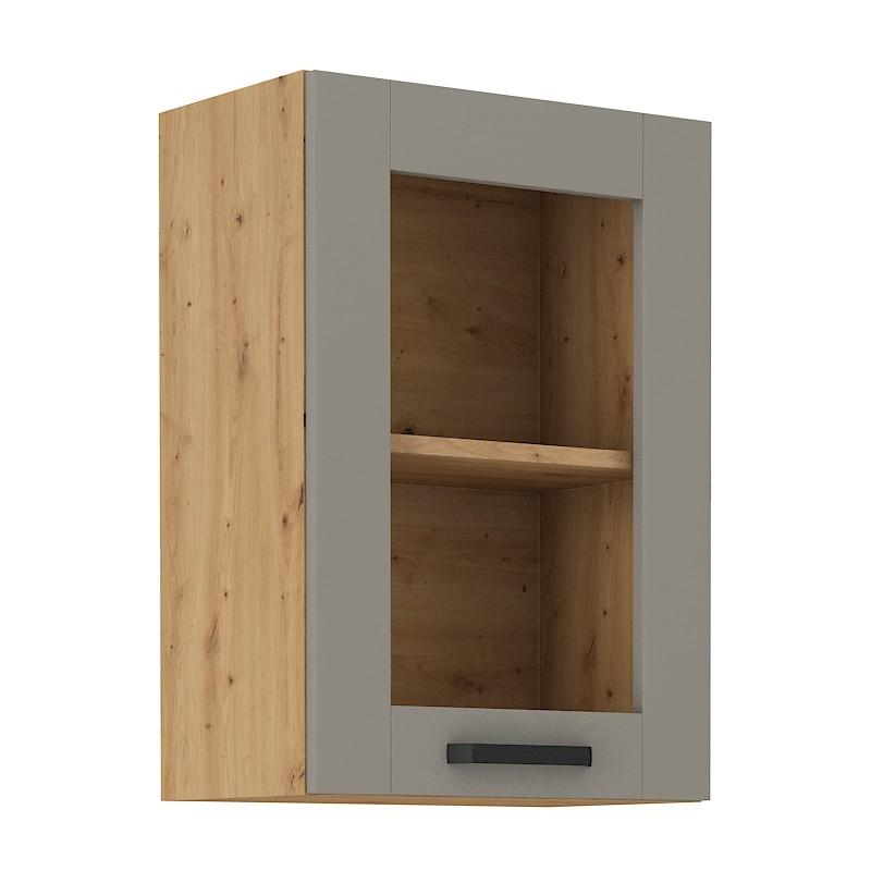 Horní prosklená skříňka Luna Claygrey/artisan 40 GS-72 1F