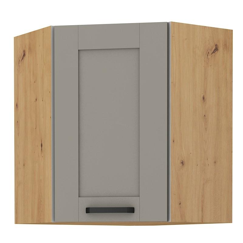 Horní rohová skříňka Luna Claygrey/artisan 58x58 GN-72 1F