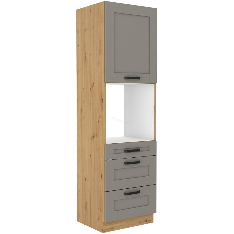 Skříň na vestavěnou troubu Luna Claygrey/artisan 60 DPS-210 3S 1F