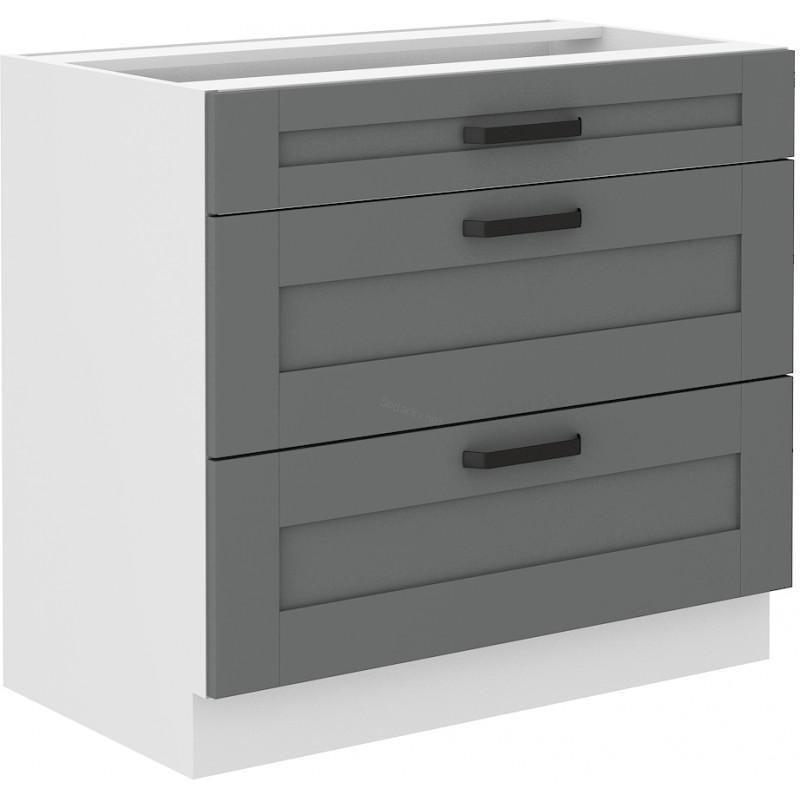 Spodní skříňka Luna Dustgrey/bílá 80 D 3S BB