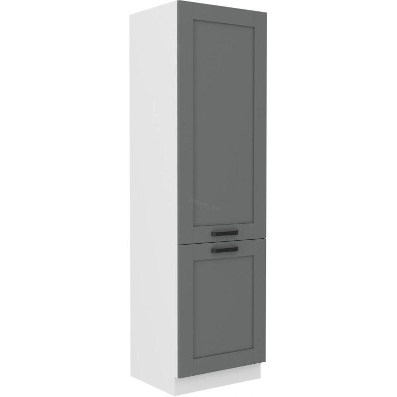 Skříň na vestavěnou lednici Luna Dustgrey/bílá 60 LO-210 2F