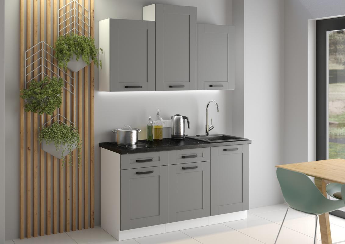 Kuchyňská linka Luna Dustgrey/bílá - 150 cm