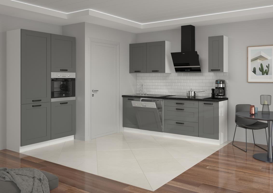 Kuchyňská linka Luna Dustgrey/bílá - 350 cm