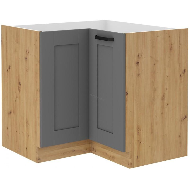 Spodní rohová skříňka Luna Dustgrey/artisan 89x89 DN 1F BB