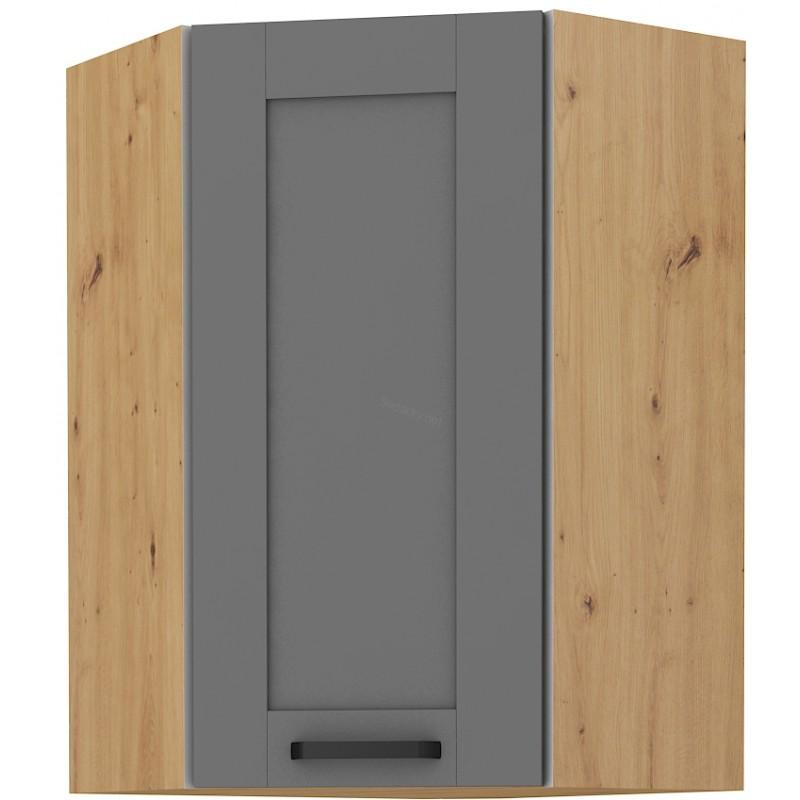 Horní rohová skříňka Luna Dustgrey/artisan 58x58 GN-90 1F