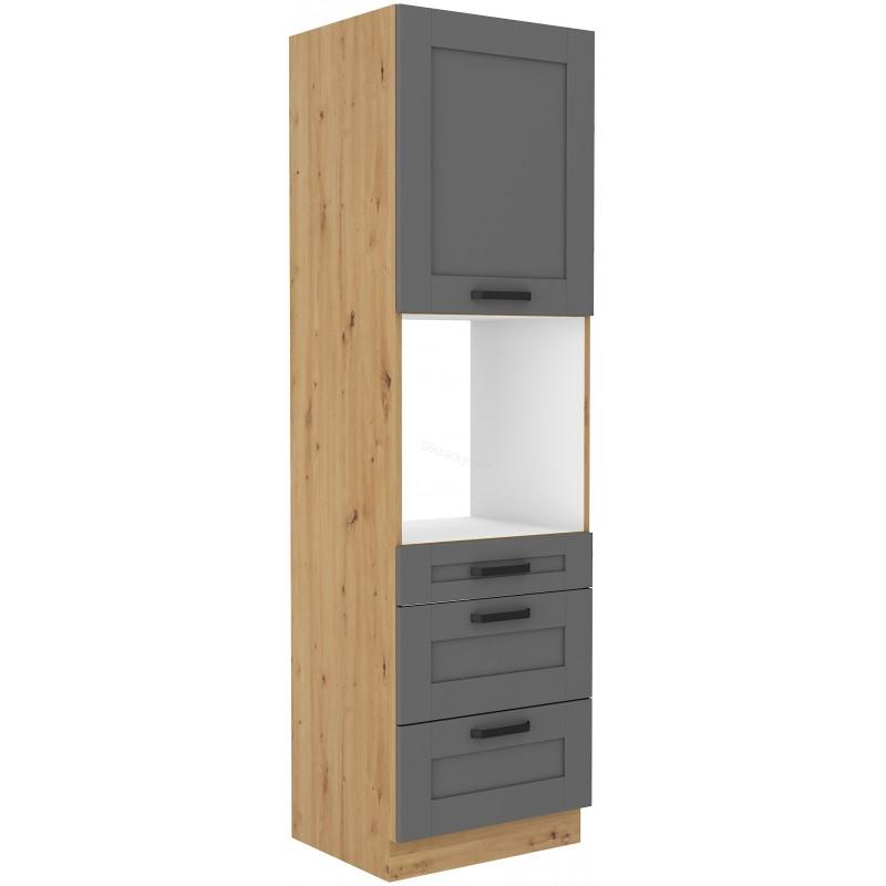 Skříň na vestavěnou troubu Luna Dustgrey/artisan 60 DPS-210 3S 1F