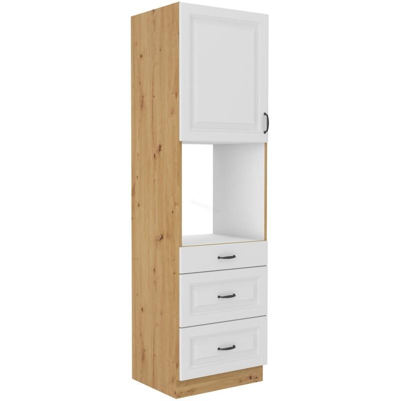 Skříň na vestavěnou troubu Stilo bílá/artisan 60 DPS-210 3S 1F