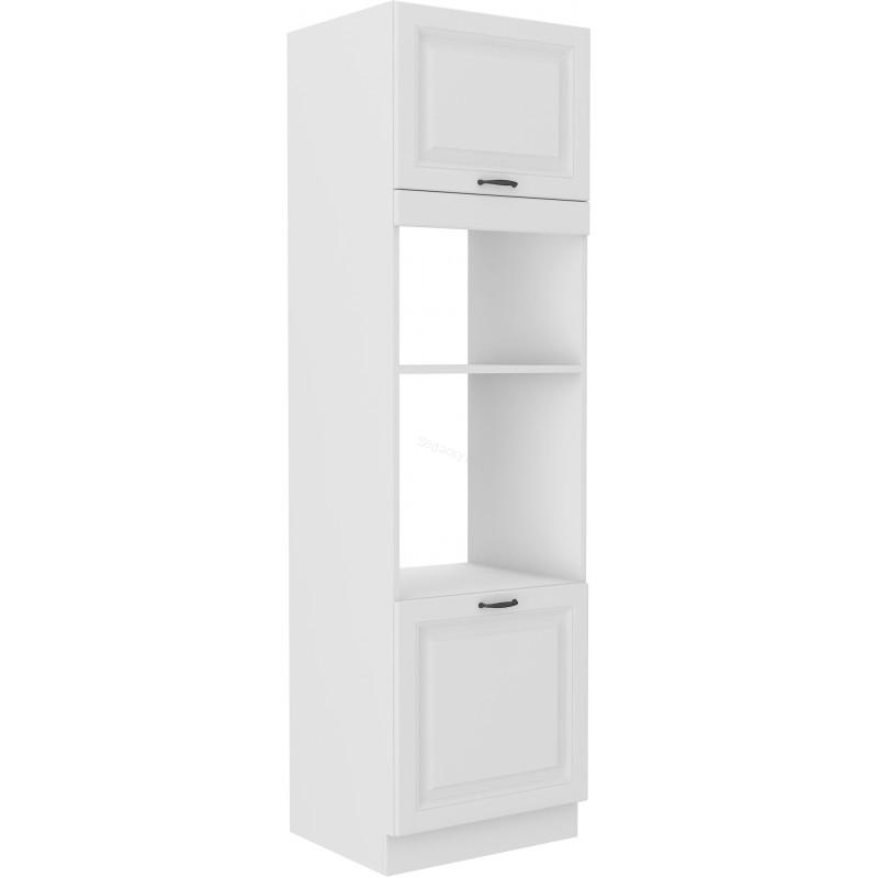 Skříň na vestavěnou troubu a mikrovlnku Stilo bílá/bílá 60 DPM-210 2F