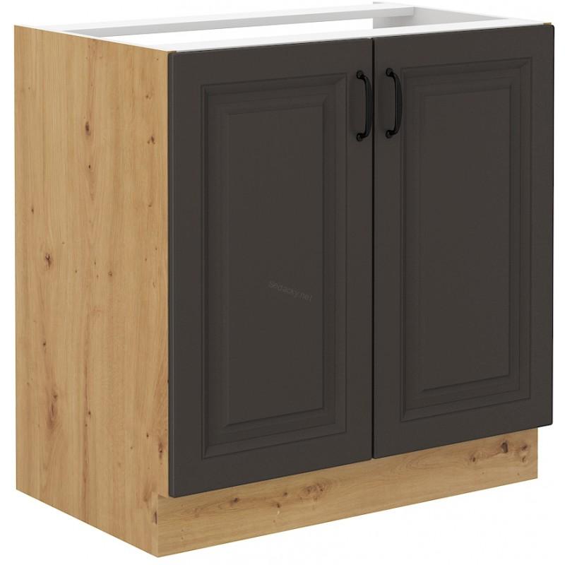 Spodní skříňka na dřez Stilo grafit/artisan 80 ZL 2F BB