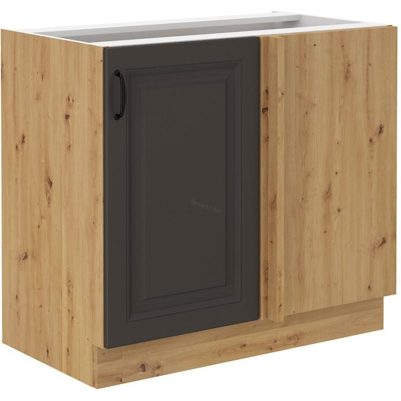 Spodní rohová skříňka Stilo grafit/artisan 105 ND 1F BB