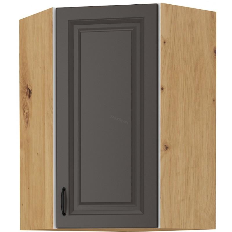 Horní rohová skříňka Stilo grafit/artisan 58x58 GN-90 1F