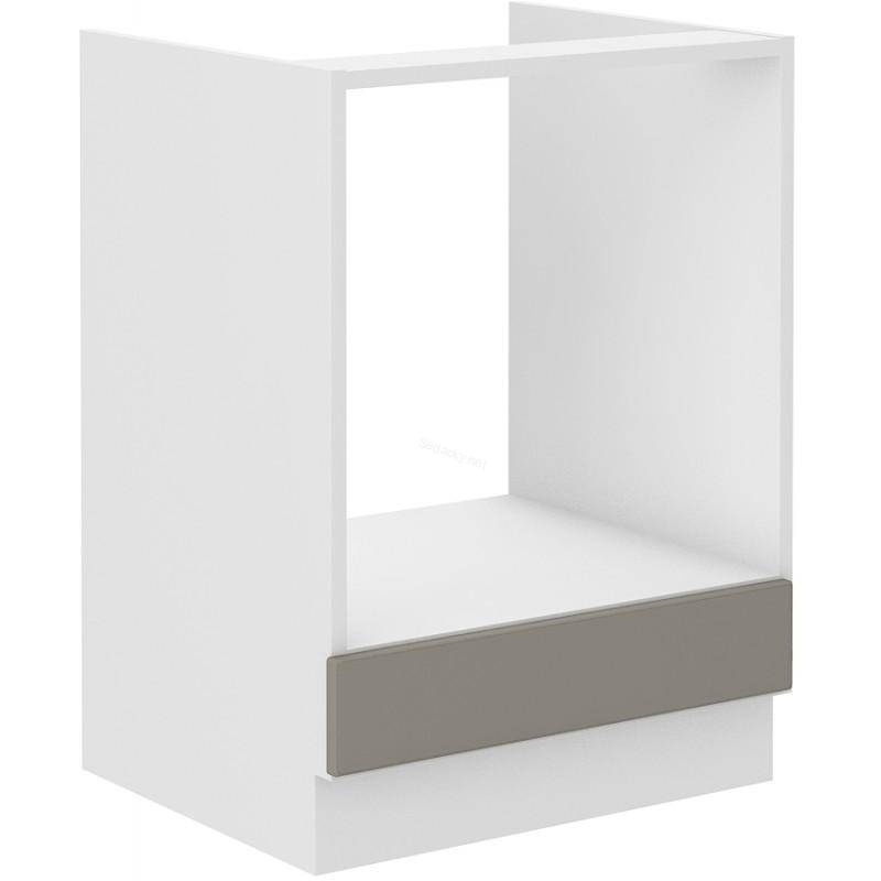 Spodní skříňka na troubu Stilo Claygrey/bílá 60 D GAZ BB 